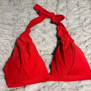 Red Halter Bikini Top